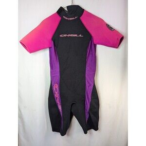 O'Neill Women's Short Sleeve Wetsuit Pink/Black Size XS/Small Neoprene
